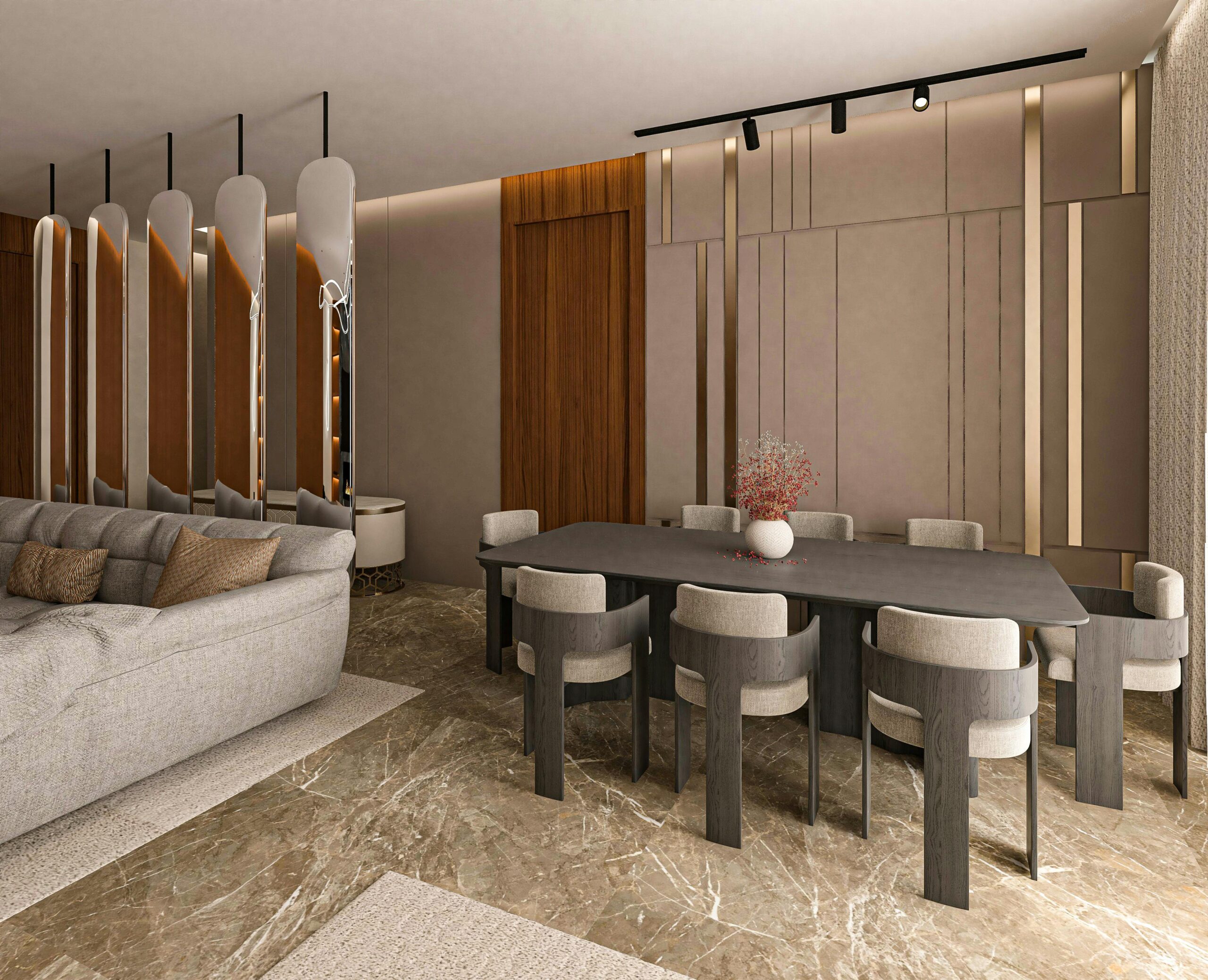 3 BHK Office Interiors – Modern Color Contrast Design