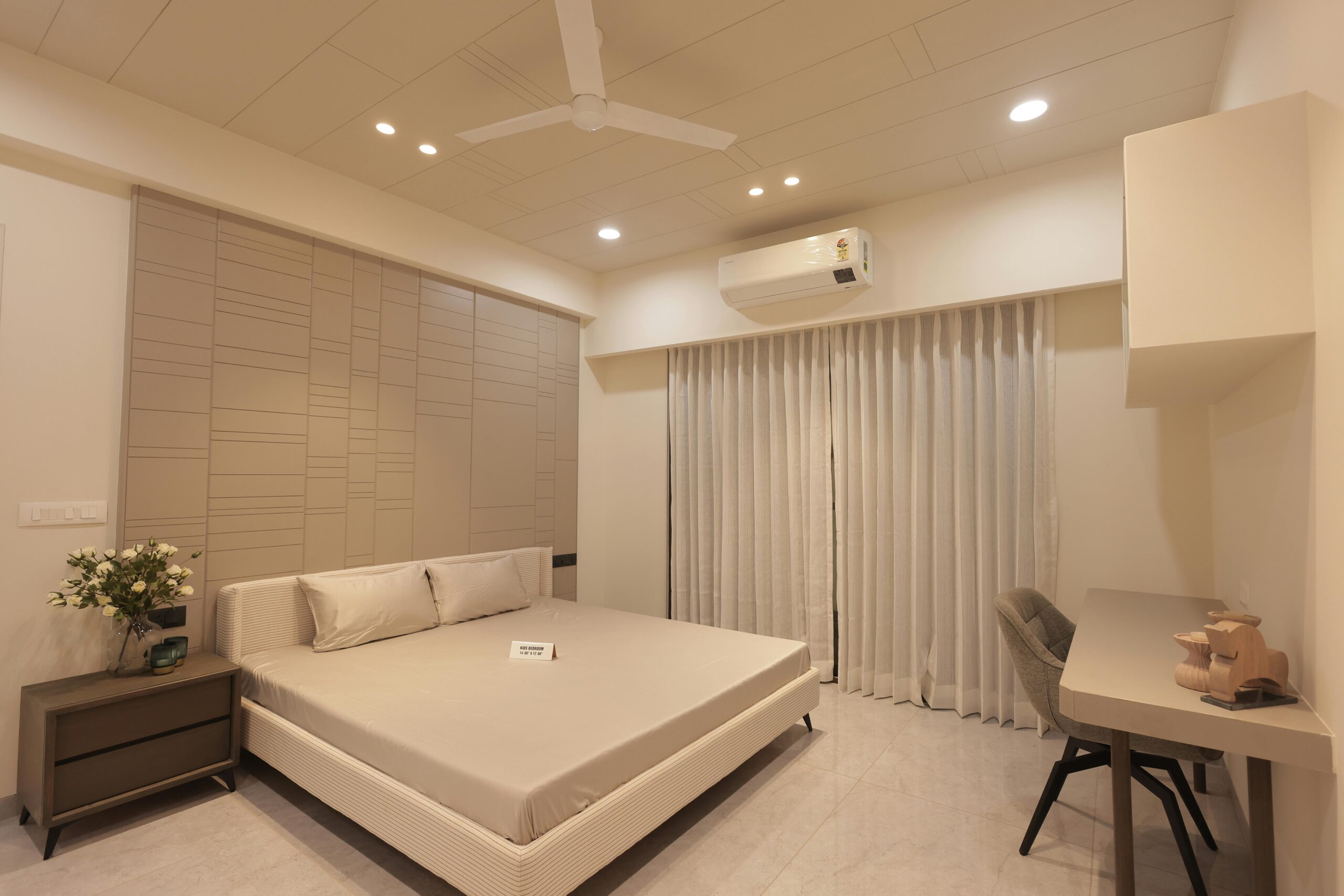 2 BHK Bedroom – Minimal Elegant Design