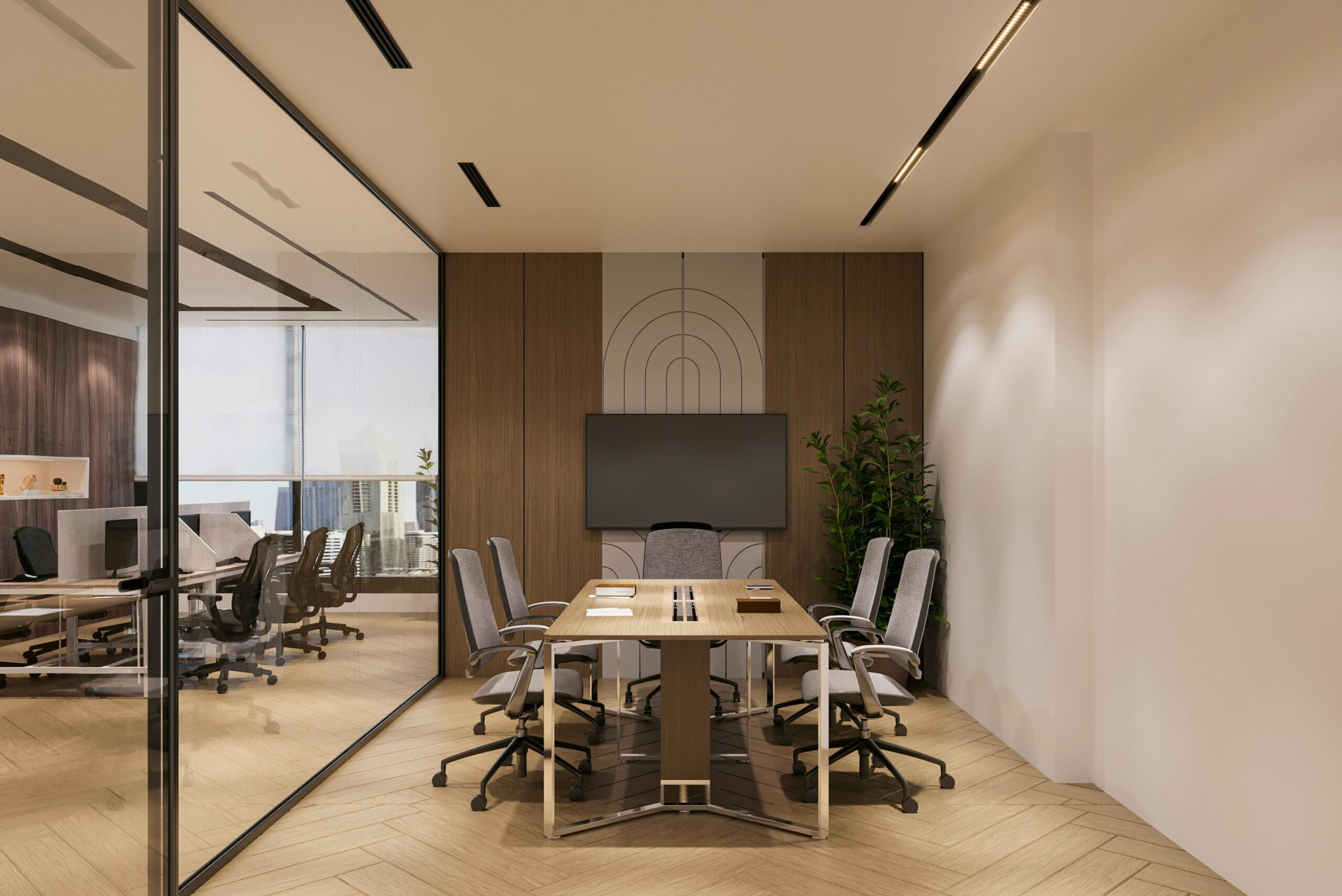 4 BHK Executive Meeting Lounge Interior
